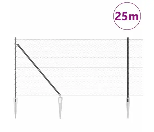 Žogu Komplekts 2 Gabali Pelēks Metāls 25 X 1.2 M Izturīgs Vidaxl Žogu Komplekts 2 Gabali Pelēks Metāls 25 X 1.2 M Izturīgs Vidaxl