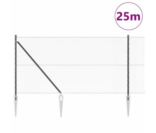 Aiapost Hall 25 X 1,4 M (13 Mm Võrk) Terased Ja Pvc