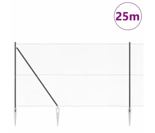 Žogu Komplekts 2 Gab. Pelēks Metāls 25 X 1.5 M Izturīgs Vidaxl