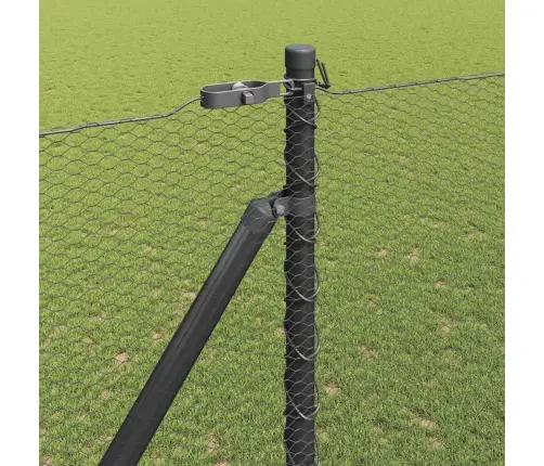 Sešstūra Žogs Pelēks 1.6X25 M Tērauds Vidaxl