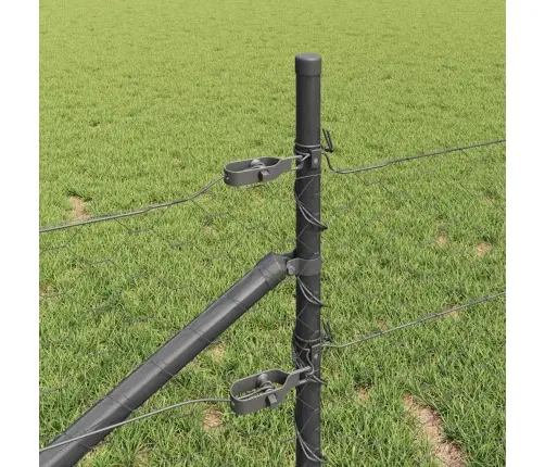 Sešstūra Žogs Pelēks 0.4X50 M Tērauds Vidaxl