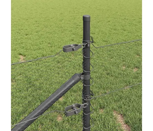 Tvora Su Stulpais Pilka 0.5 X 50 M Pvc Dengtas Plienas Tvora Su Stulpais Pilka 0.5 X 50 M Pvc Dengtas Plienas