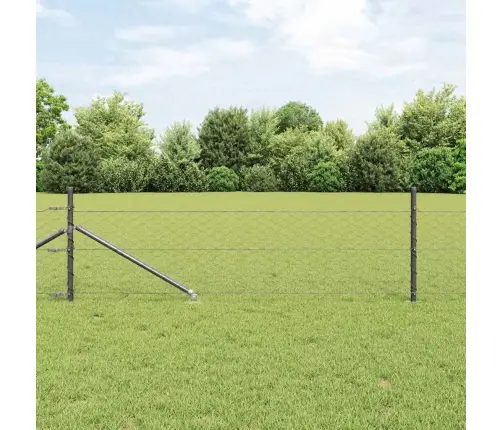 Sešstūru Žogs Pelēks 0.8X50 M Tērauds Vidaxl