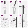 Aed Koos Postidega Hall 1.4 X 50 M Pvc Kaetud Teras