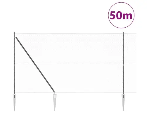 Aed Koos Postidega Hall 1.6 X 50 M Pvc Kaetud Teras