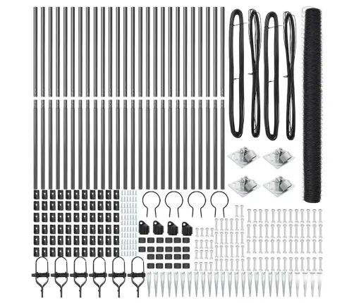 Heptagon Žogs Pelēks 1.6X50 M Tērauds Vidaxl