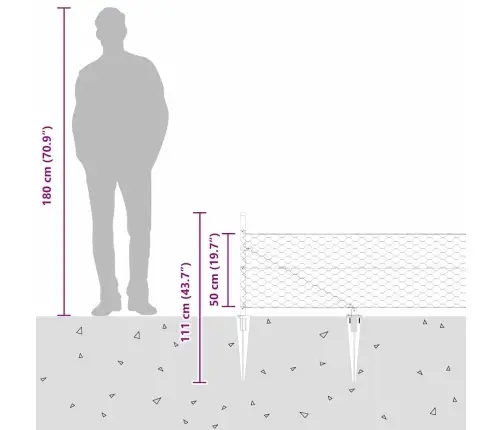 Sešstūra Žogs Pelēks 0.5X100 M Tērauds Vidaxl Sešstūra Žogs Pelēks 0.5X100 M Tērauds Vidaxl