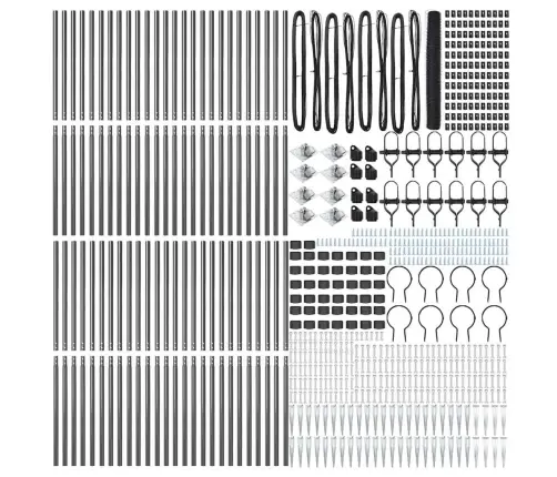 Aed Koos Postidega Hall 1.4 X 100 M Pvc Kaetud Teras Aed Koos Postidega Hall 1.4 X 100 M Pvc Kaetud Teras