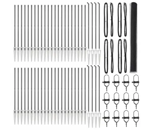 Tvora Su Stulpais Pilka 1.6 X 100 M Pvc Dengtas Plienas