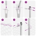 Tvora Su Stulpais Sidabro 0.4 X 10 M Pvc Dengtas Plienas