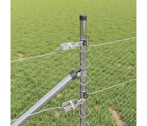 Sešstūra Žogs 0.5X10 M Cinkots Tērauds Vidaxl