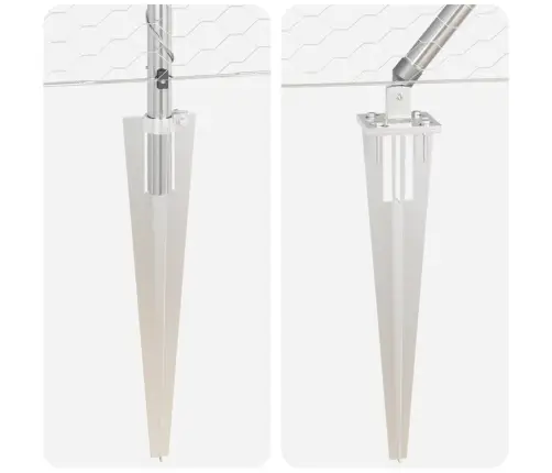 Tvora Su Stulpais Sidabro 1 X 10 M Pvc Dengtas Plienas