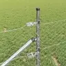Tvora Su Stulpais Sidabro 1 X 10 M Pvc Dengtas Plienas