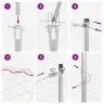 Tvora Su Stulpais Sidabro 1 X 10 M Pvc Dengtas Plienas