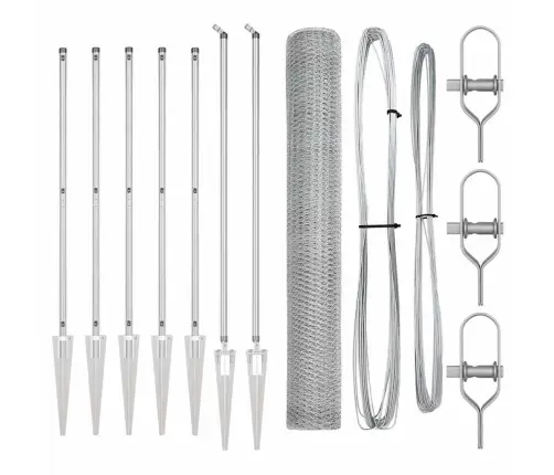 Heksagona Žogs 1.2X10 M No Galvanizēta Tērauda Vidaxl