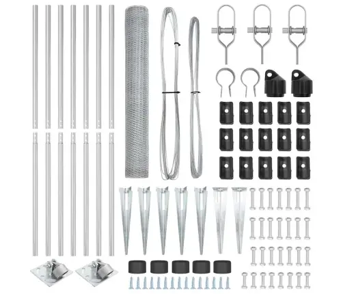 Heksagona Žogs 1.2X10 M Galvanizēts Tērauds Vidaxl