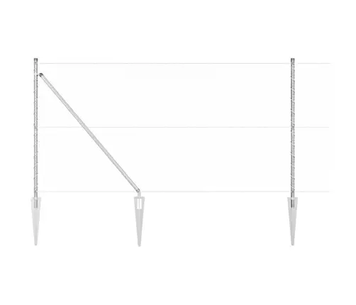 Heksagona Žogs 1.2X10 M Galvanizēts Tērauds Vidaxl