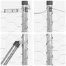 Aed Koos Postidega Hõbedane 1.2 X 10 M Pvc Kaetud Teras