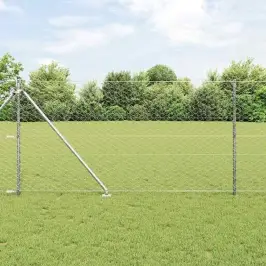 Aed Koos Postidega Hõbedane 1.2 X 10 M Pvc Kaetud Teras