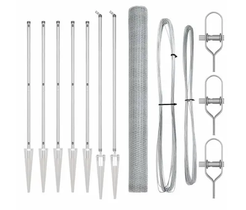 Sešstūra Žogs 1.6X10 M Galvanizēta Tērauda Vidaxl