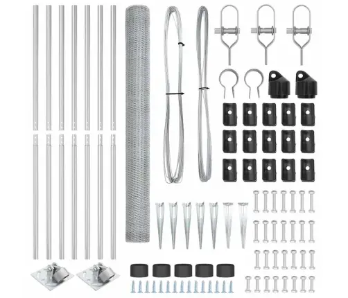 Sešstūra Žogs 1.6X10 M Galvanizēta Tērauda Vidaxl