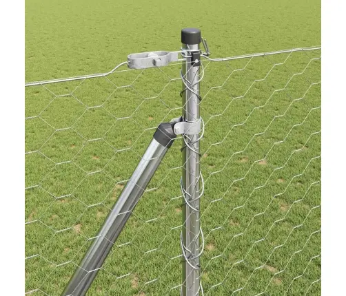 Sešstūru Žogs 1.6X10 M Cinkots Tērauds Vidaxl