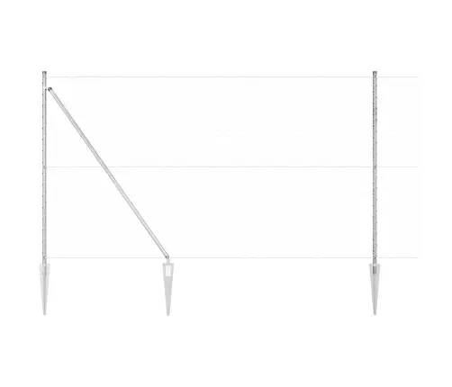 Sešstūru Žogs 1.6X10 M Cinkots Tērauds Vidaxl