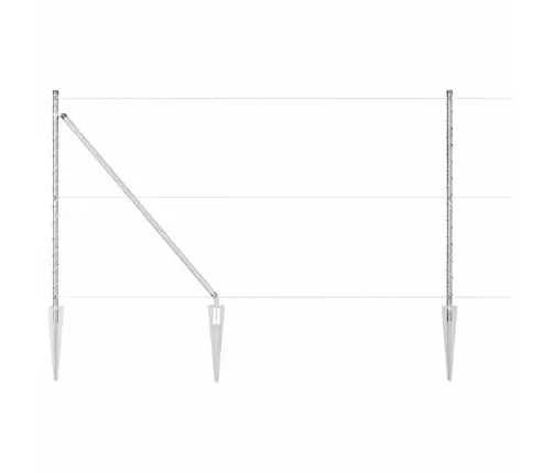 Sešu Stūru Žogs 1.4X25 M Cinkots Tērauds Vidaxl
