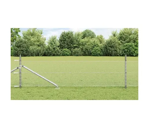 Sešu Stūru Žogs 0.5X50 M Galvanizētā Tēraudā Vidaxl