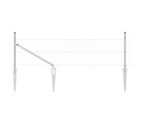 Sešu Stūru Žogs 0.5X50 M Galvanizētā Tēraudā Vidaxl