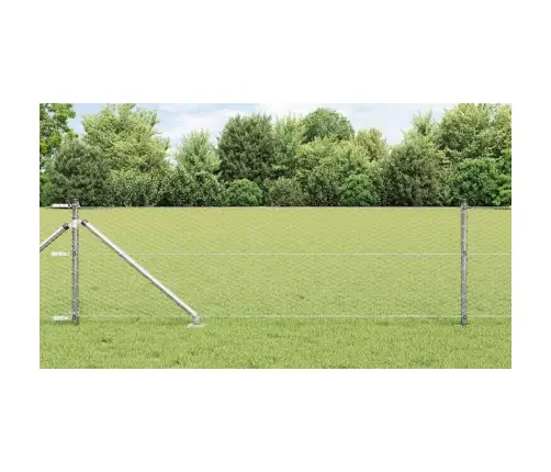 Sešstūra Žogs 0.6X50 M Cinkots Tērauds Vidaxl