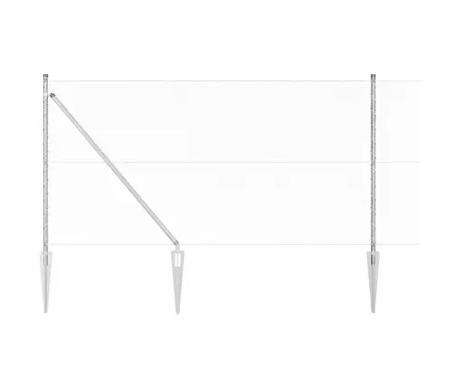 Sešstūra Žogs 1X50 M Cinkots Tērauds Vidaxl