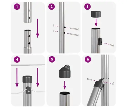Tvora Su Stulpais Sidabro 1.2 X 50 M Pvc Dengtas Plienas