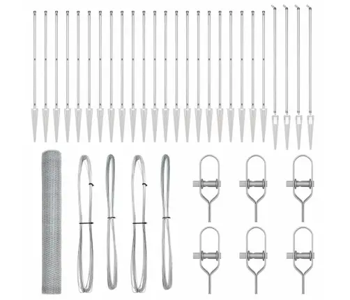 Aiapost Hõbedane 50 X 1,4 M (25 Mm Võrk) Teras