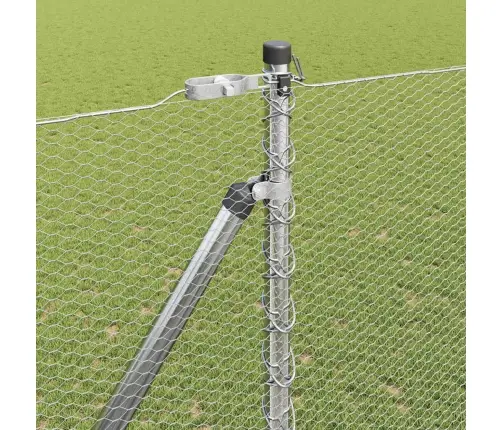 Sešstūra Žogs 1.5X50 M Galvanizēts Tērauds Vidaxl