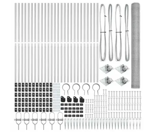 Sešstūra Žogs 1.5X50 M Galvanizēts Tērauds Vidaxl
