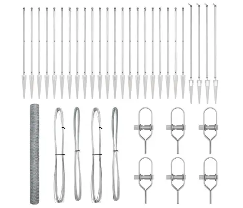 Tvorelės Stulpas Sidabro 50 X 1,5 M (36 Mm Tinklas) Plienas