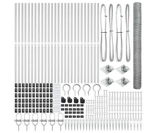 Tvorelės Stulpas Sidabro 50 X 1,5 M (36 Mm Tinklas) Plienas