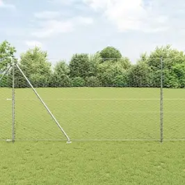 Aed Koos Postidega Hõbedane 1.6 X 50 M Pvc Kaetud Teras