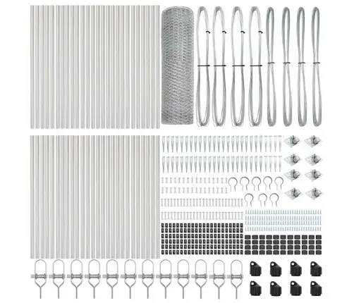 Sešstūru Žogs 0.5X100 M Cinkots Tērauds Vidaxl