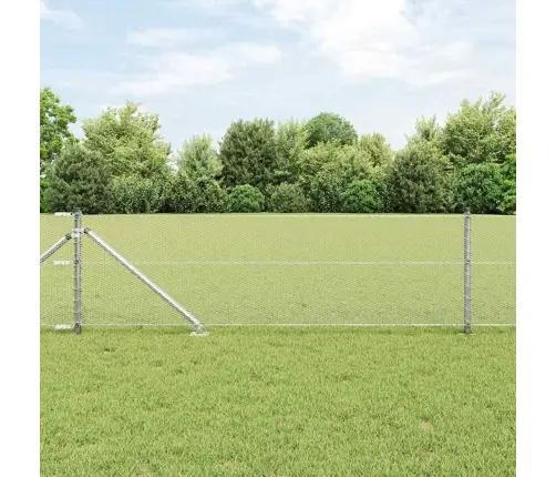Sešstūra Žogs 0.6X100 M Cinkots Tērauds Vidaxl