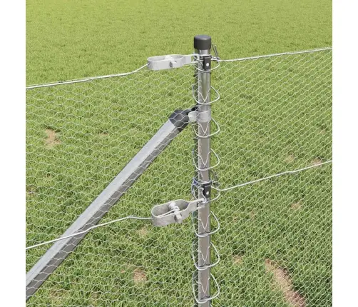 Sešstūra Žogs 0.6X100 M Cinkots Tērauds Vidaxl