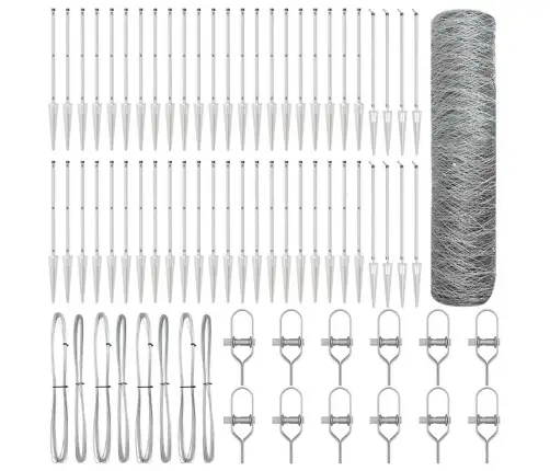 Tvorelės Stulpas Sidabro 100 X 0,6 M (36 Mm Tinklas) Plienas