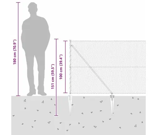 Sešstūra Žogs 1X100 M Cinkots Tērauds Vidaxl