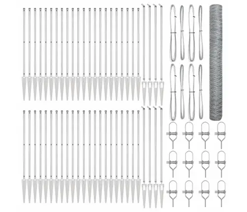 Heksagona Žogs 1.2X100 M Cinkots Tērauds Vidaxl