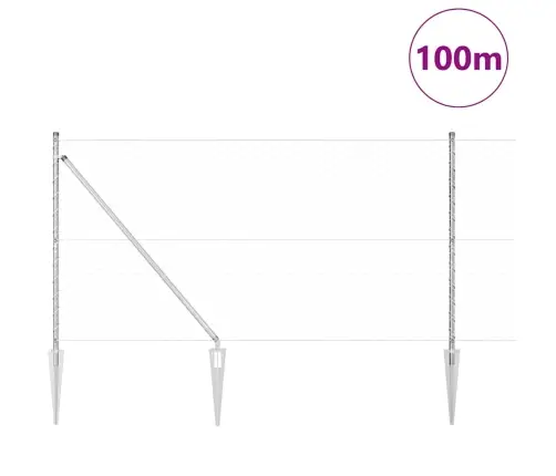Heksagona Žogs 1.2X100 M Cinkots Tērauds Vidaxl
