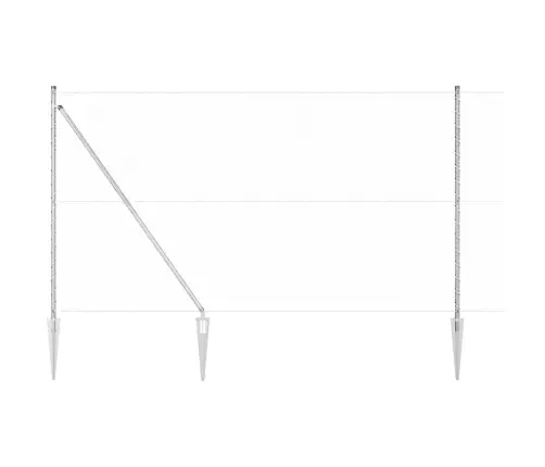 Aed Koos Postidega Hõbedane 1.5 X 100 M Pvc Kaetud Teras