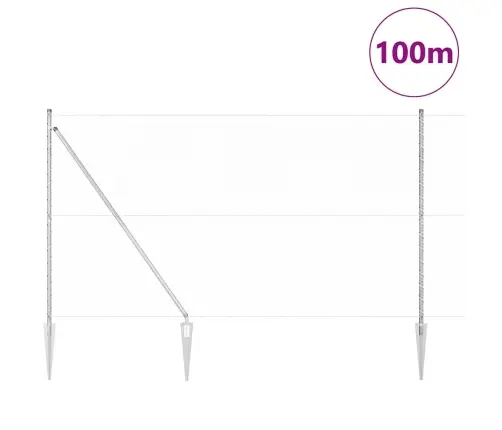 Heksagona Žogs 1.6X100 M Cinkots Tērauds Vidaxl