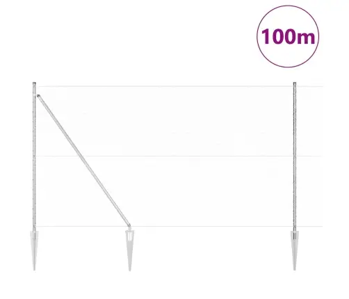 Aiapost Hõbedane 100 X 1,6 M (36 Mm Võrgu) Teras