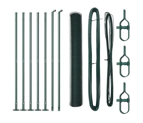 Aiapost Roheline 10 X 0,8 M (13 Mm Võrgustik) Terased Ja Pvc